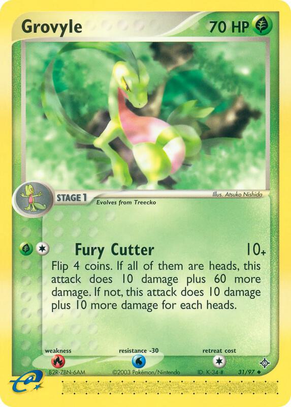 Grovyle Pokemon card from Dragon