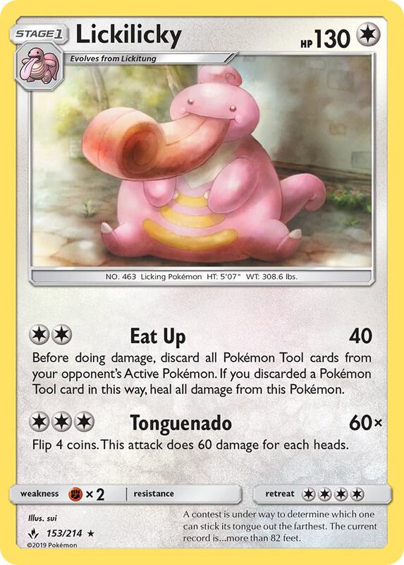 Lickilicky Pokemon card from SM - Unbroken Bonds