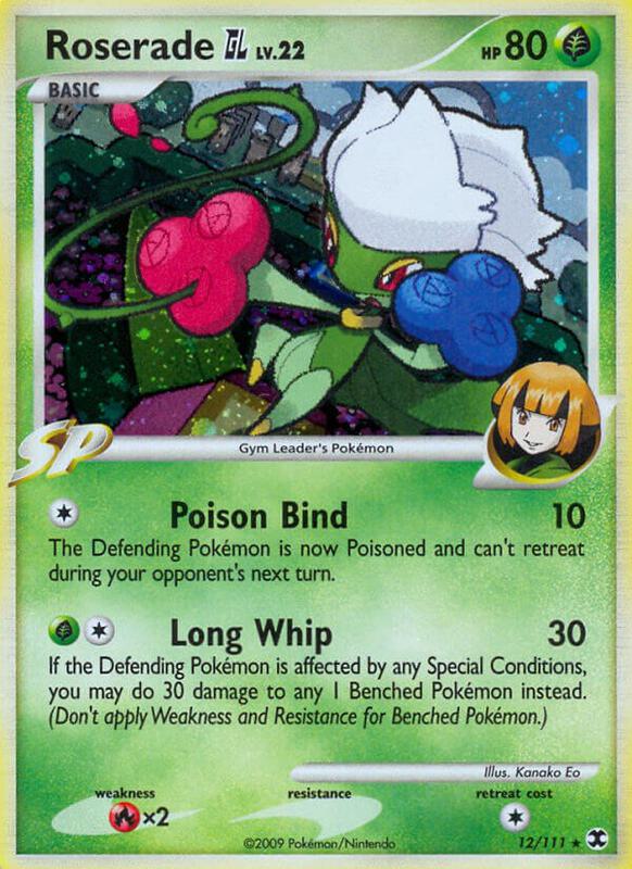 Roserade GL Pokemon card from Rising Rivals
