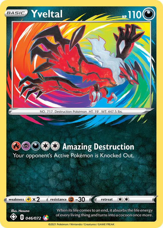 Yveltal Pokemon card from Shining Fates