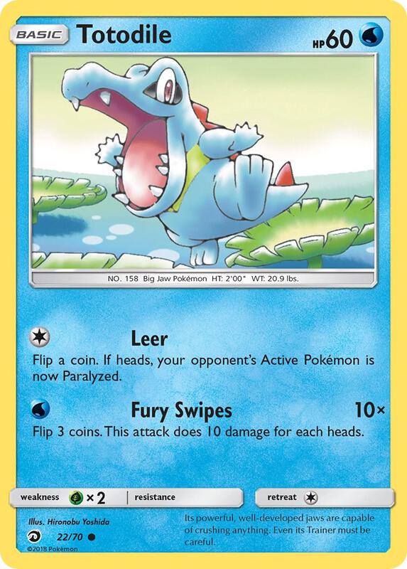Totodile Pokemon card from Dragon Majesty
