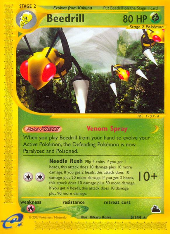 Beedrill (5) Pokemon card from Skyridge
