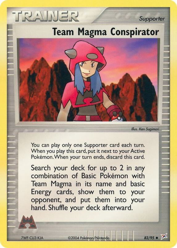 Team Magma Conspirator Pokemon card from Team Magma vs Team Aqua