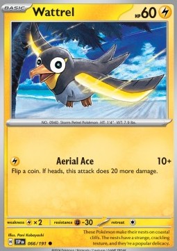 Wattrel Pokemon card from Surging Sparks