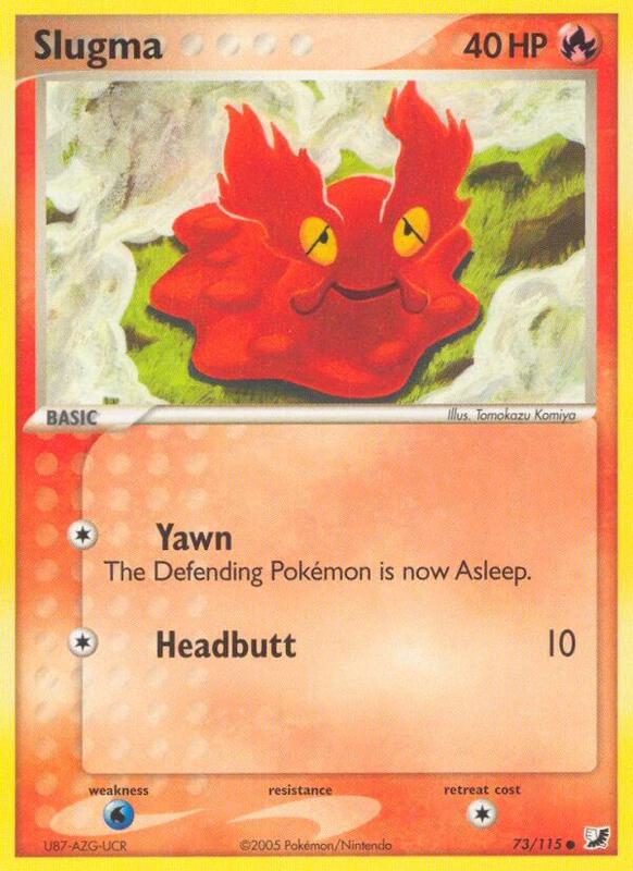 Slugma Pokemon card from Unseen Forces
