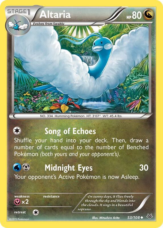 Altaria (53) Pokemon card from XY - Roaring Skies