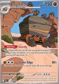 Crustle Pokemon card from Black Bolt