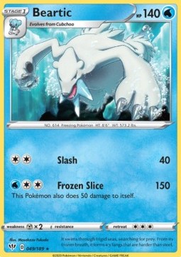 Beartic Pokemon card from Darkness Ablaze