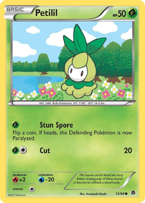 Petilil Pokemon card from Emerging Powers