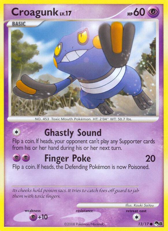 Croagunk Pokemon card from POP Series 8