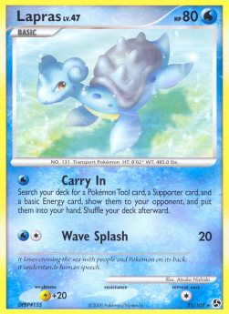 Lapras Lv.47 Pokemon card from Great Encounters