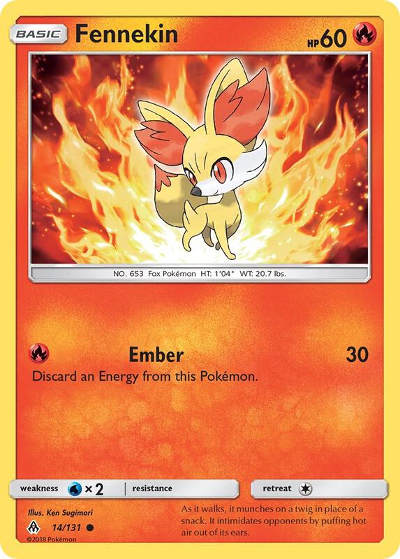 Fennekin (14) Pokemon card from SM - Forbidden Light