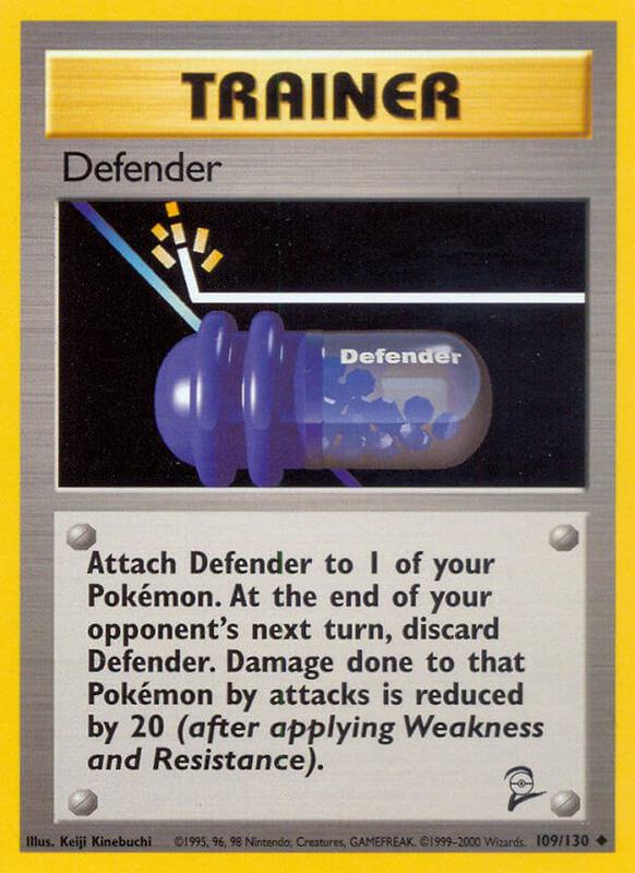 Defender Pokemon card from Base Set 2