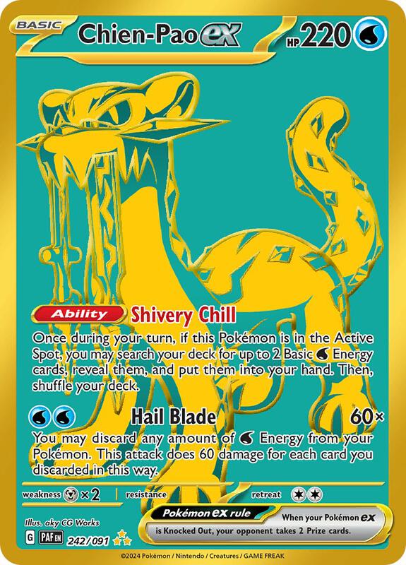 Chien-Pao ex Pokemon card from SV: Paldean Fates