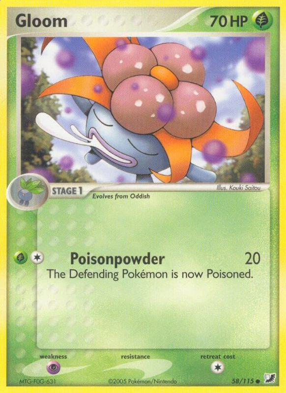Gloom Pokemon card from Unseen Forces