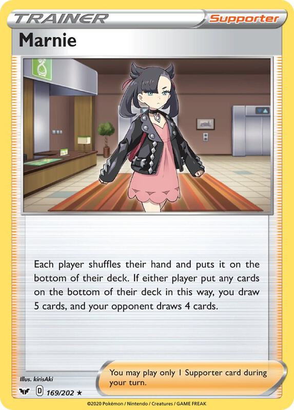 Marnie Pokemon card from SWSH01: Sword & Shield Base Set
