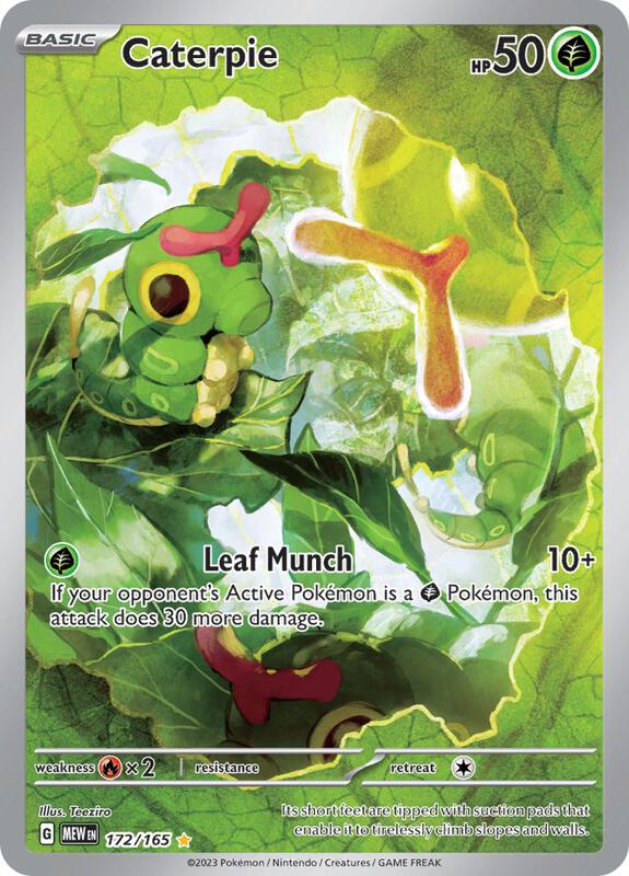 Caterpie Pokemon card from SV: Scarlet & Violet 151