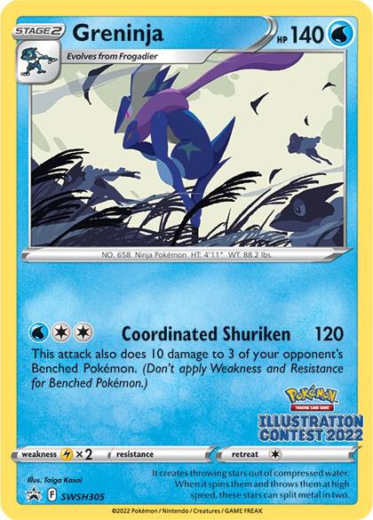 Greninja (Illustration Contest 2022) Pokemon card from SWSH: Sword & Shield Promo Cards
