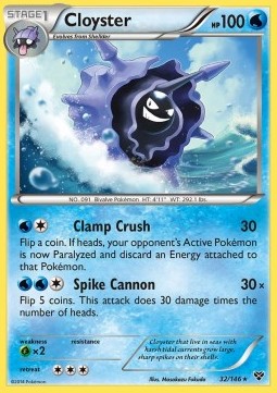 Cloyster Pokemon card from XY