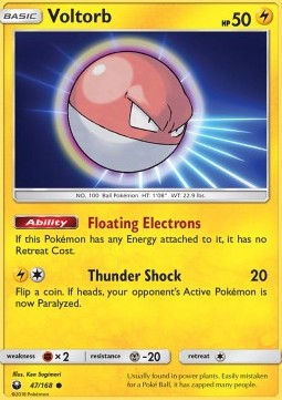 Voltorb (Holo) Pokemon card from Celestial Storm