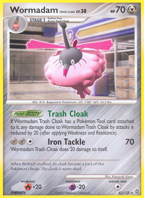 Wormadam Trash Cloak Pokemon card from Secret Wonders