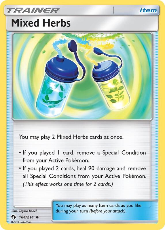 Mixed Herbs Pokemon card from SM - Lost Thunder