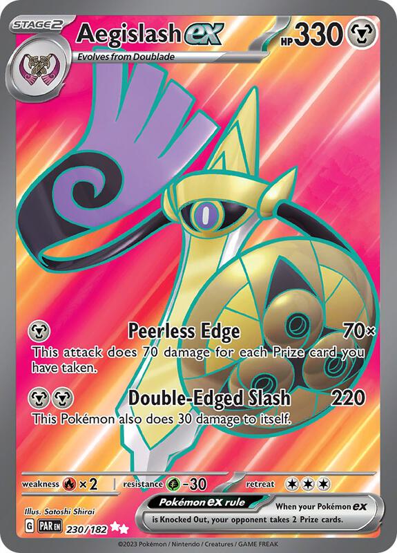 Aegislash ex Pokemon card from SV04: Paradox Rift