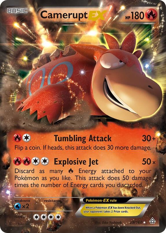 Camerupt EX Pokemon card from XY - Primal Clash