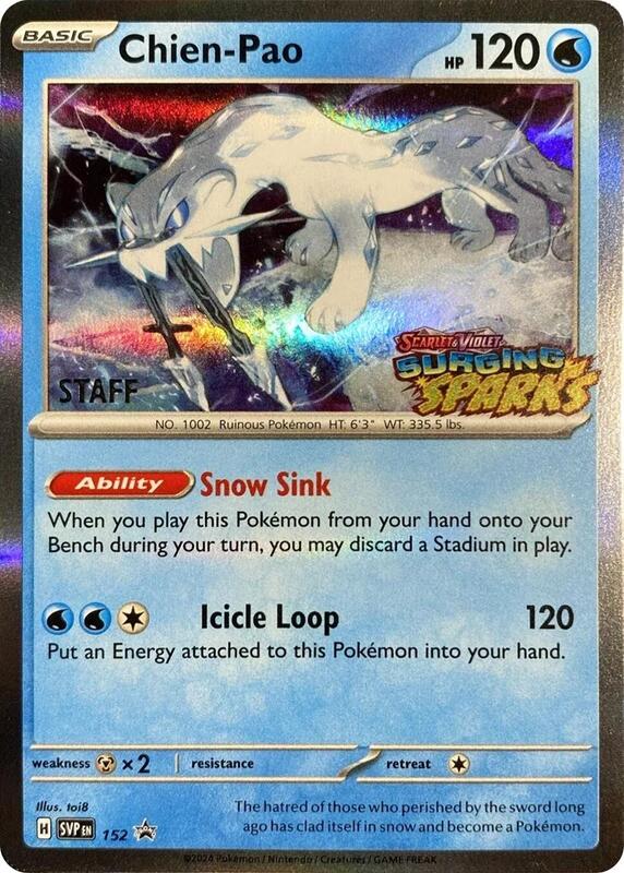 Chien-Pao - 152 (Staff) Pokemon card from SV: