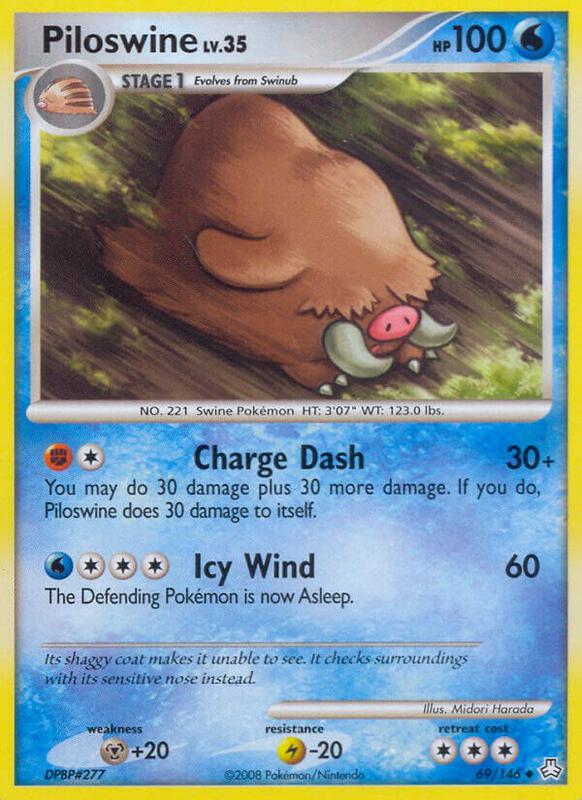 Piloswine Pokemon card from Legends Awakened