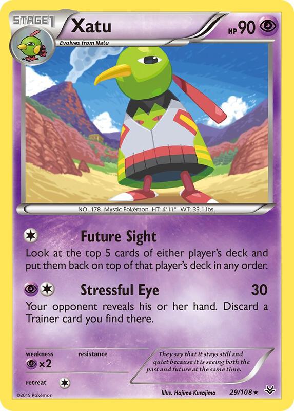 Xatu Pokemon card from XY - Roaring Skies