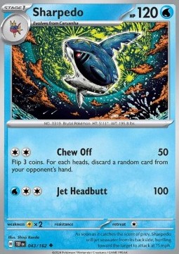 Sharpedo Pokemon card from Temporal Forces