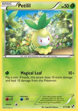 Petilil Pokemon card from Black White