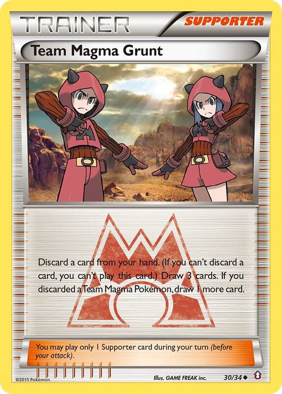 Team Magma Grunt Pokemon card from Double Crisis