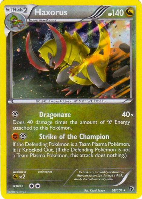 Haxorus Pokemon card from Blister Exclusives