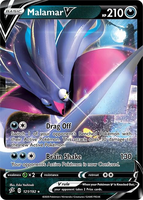 Malamar V Pokemon card from SWSH02: Rebel Clash