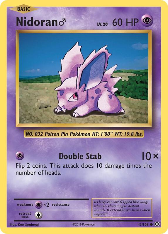 Nidoran M Pokemon card from XY - Evolutions