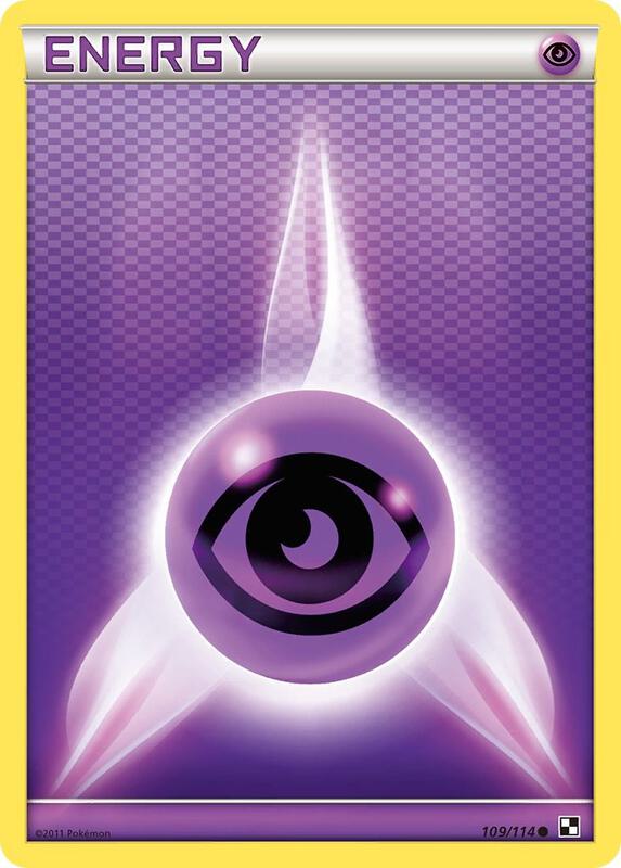 Psychic Energy Pokemon card from Black and White