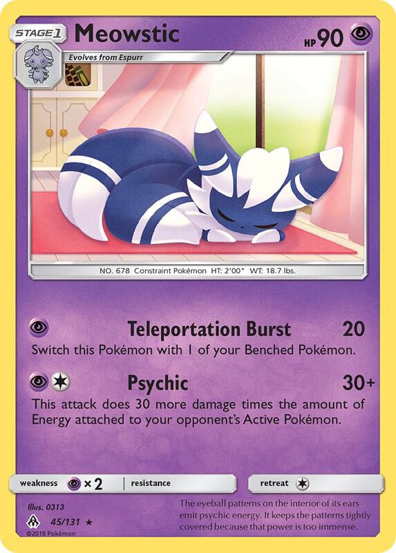 Meowstic Pokemon card from SM - Forbidden Light