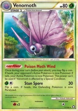 Venomoth Pokemon card from Triumphant
