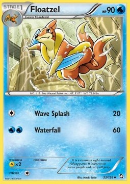 Floatzel Pokemon card from Dragons Exalted