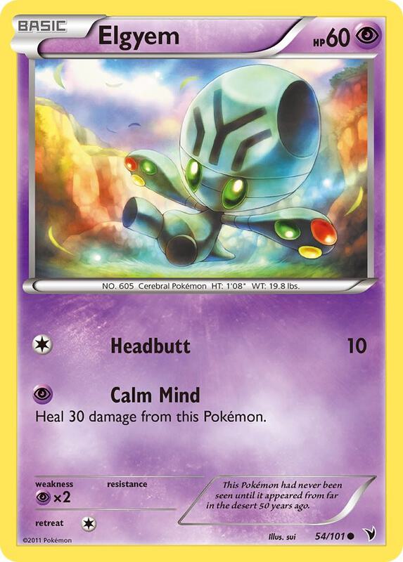 Elgyem (54) Pokemon card from Noble Victories