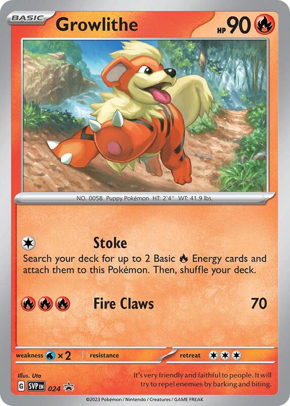 Growlithe - 024 Pokemon card from SV: Scarlet & Violet Promo Cards