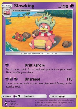 Slowking Pokemon card from Burning Shadows