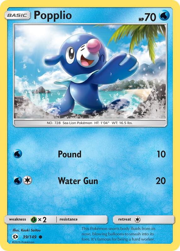 Popplio Pokemon card from SM Base Set