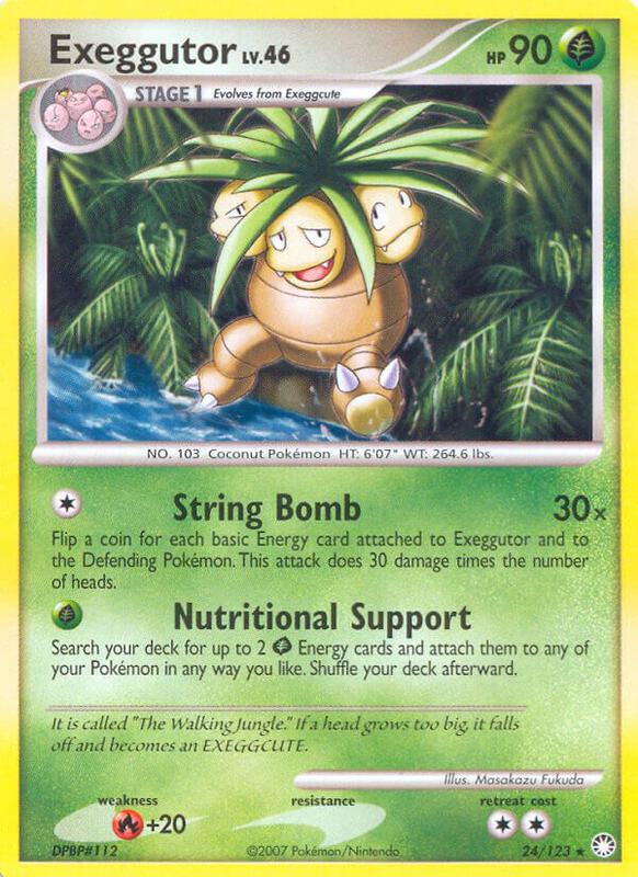 Exeggutor Pokemon card from Mysterious Treasures