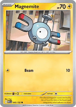 Magnemite Pokemon card from Mega Evolution