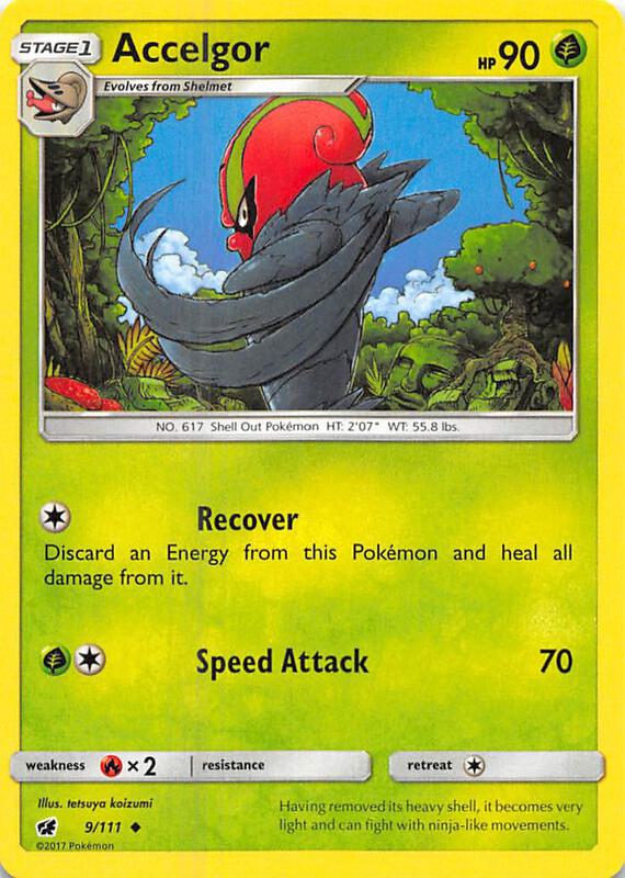 Accelgor Pokemon card from SM - Crimson Invasion