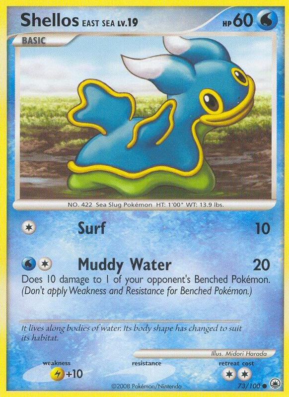 Shellos East Sea Pokemon card from Majestic Dawn