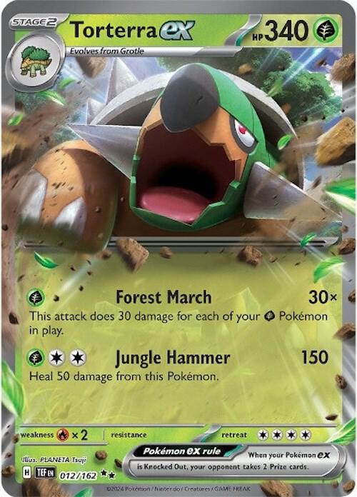 Torterra ex Pokemon card from SV05: Temporal Forces